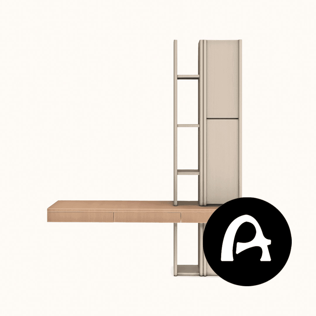 Галерея мода Книжный шкаф и рабочий стол Creamy Corner #2